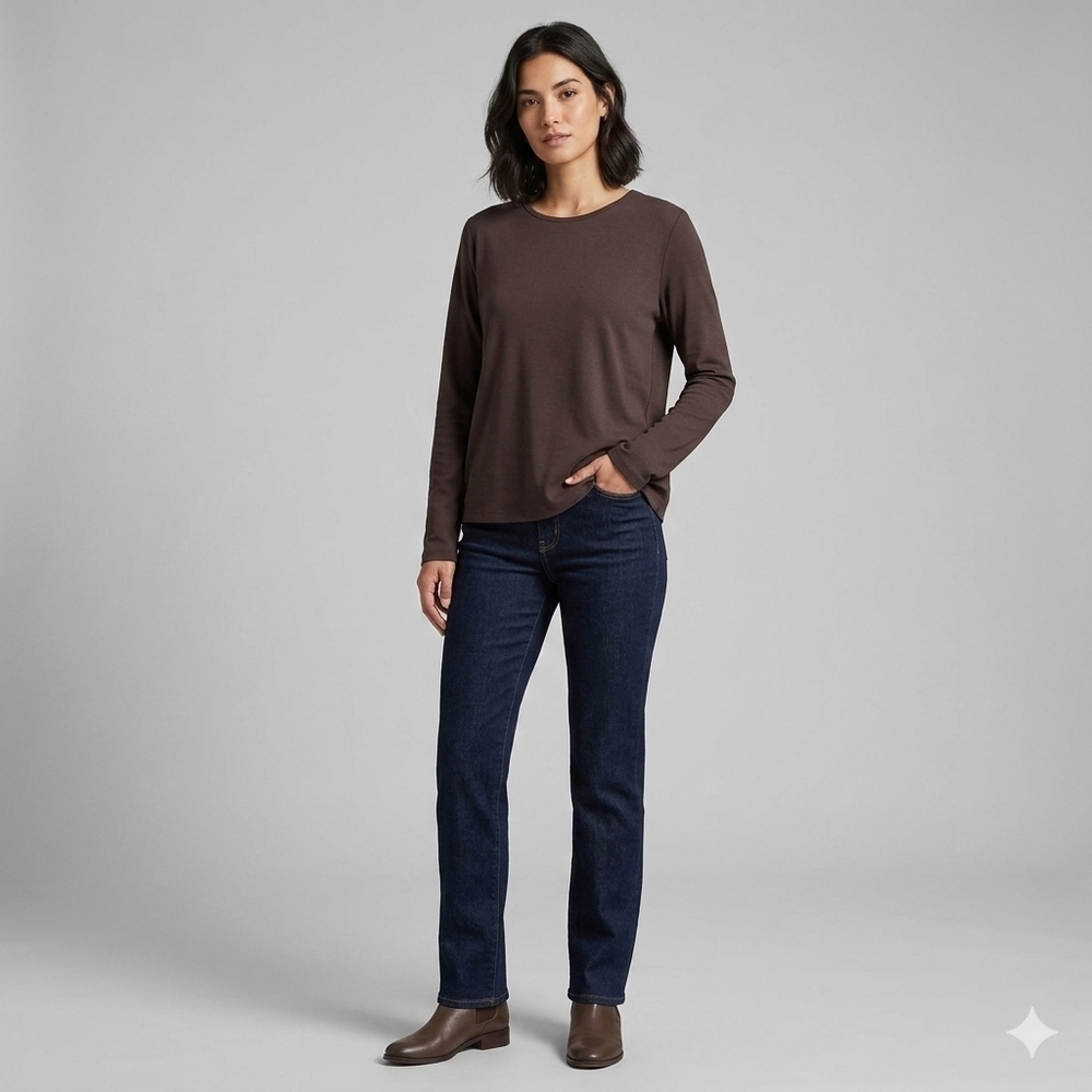 Talbots Brown Long Sleeve Tee Size XL